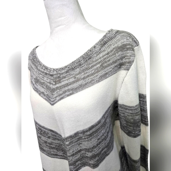 Apt.9 Women's Gray and White Sweater Pullover Size Large - Picture 2 of 5